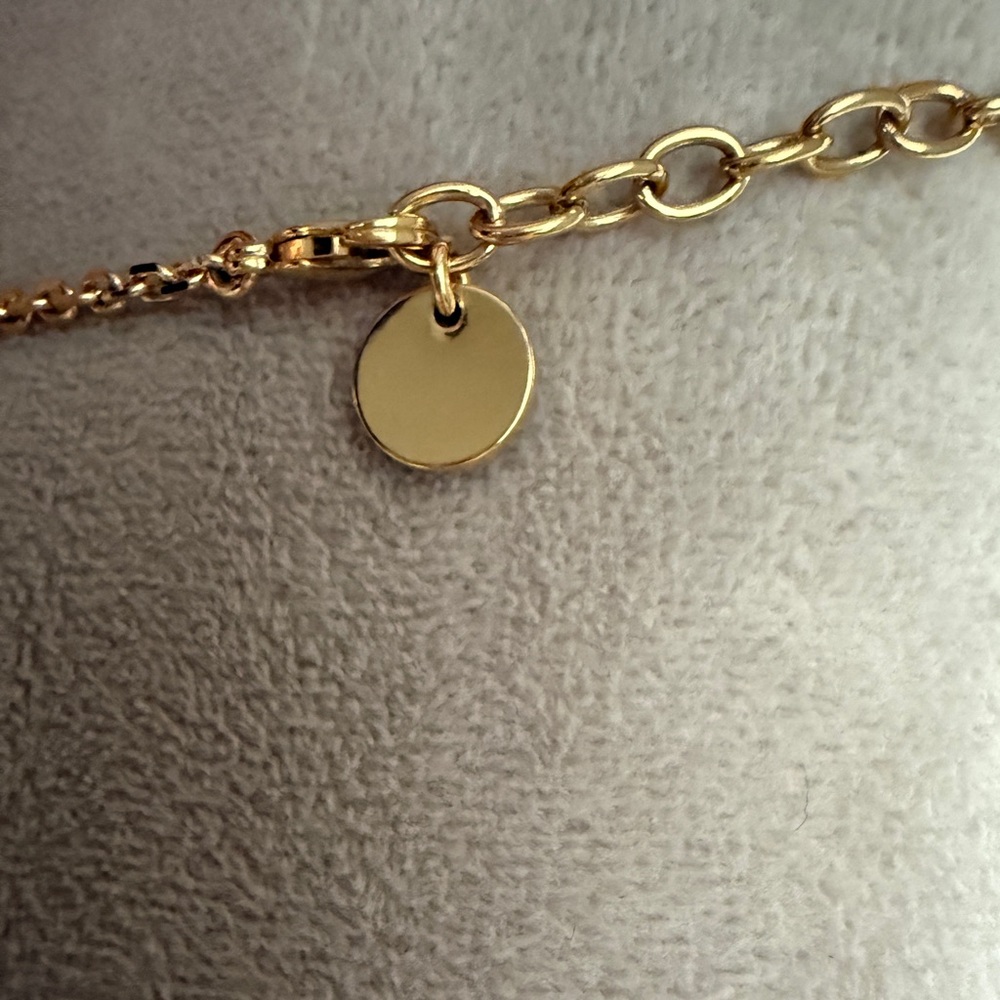 Dior Gold Necklace with Pearl Accent (Petit CD Necklace) - Picture 9 of 9